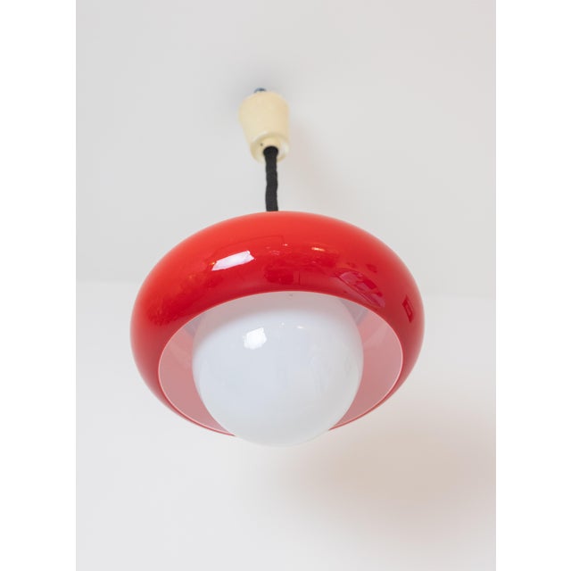 Red Jadran Pendant by Harvey Guzzini For Sale - Image 5 of 7