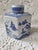 An Andrea by Sadek blue & white porcelain tea canister or vessel, perfect for a traditional, southern or grandmillenial...