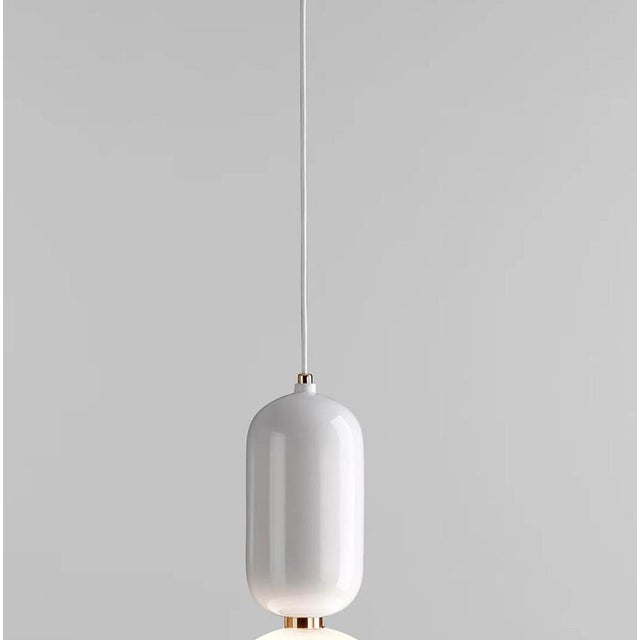 White White Aballs T Me Suspension Lamp in Ceramic and Glass by Jaime Hayon for Parachilna For Sale - Image 8 of 12
