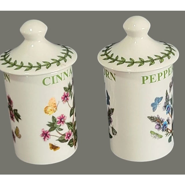 Add a touch of whimsy to your kitchen with this delightful pair of Portmeirion Botanic Garden spice jars, featuring...