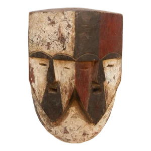 Multicolor Painted African Aduma Mask