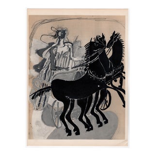 Georges Braque, Chariot with Three Horses, 1955, Lithograph For Sale