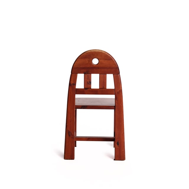 Wood Brutalist Dining Chairs by Wasa Möbel, 1970s, Set of 4 For Sale - Image 7 of 10