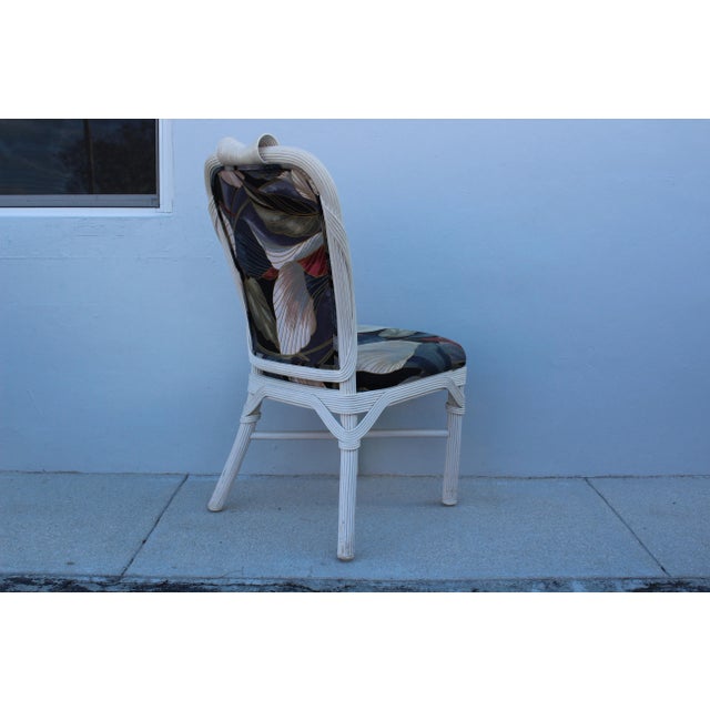 Late 20th Century Vintage Pencil Reed Dining Chairs - Set of Four For Sale - Image 5 of 12