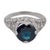 Art Deco 1930s Art Deco Gia 2.60 Carat No Heat Sapphire Diamond Platinum Filigree Ring, Size 5.25 For Sale - Image 3 of 8