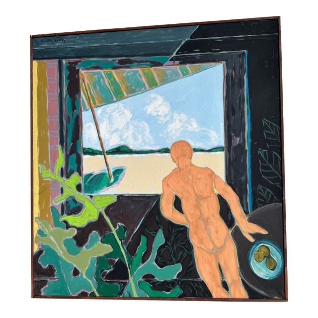 Harley Francis 1985 Postmodern Figurative Oil Painting For Sale