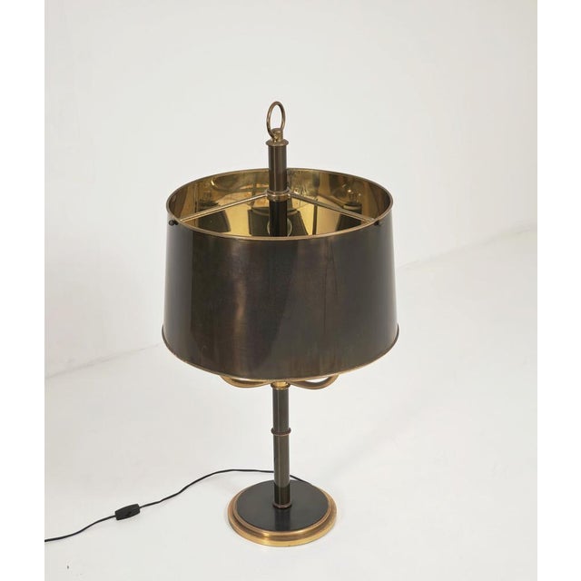 Mid-Century Modern Brass Table Lamp with Burnished Shade, 1960s For Sale - Image 17 of 18