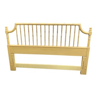 Vintage Thomasville Allegro Faux Bamboo Queen Size Headboard For Sale