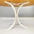 Brown Italian Modern Round Dining Table in White Metal and Wood, 1970s For Sale - Image 8 of 13