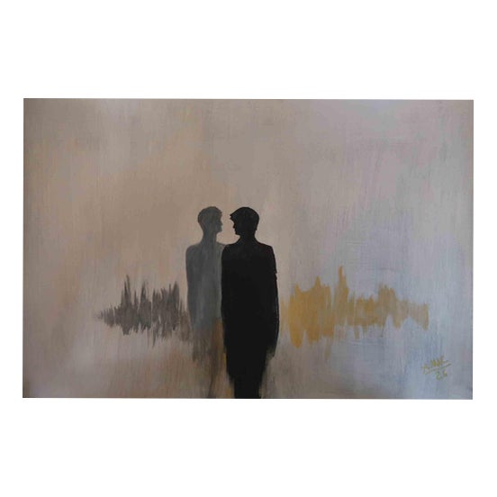 Anna Maria Caboni, Shadows, Acrylic Painting, 2010s For Sale