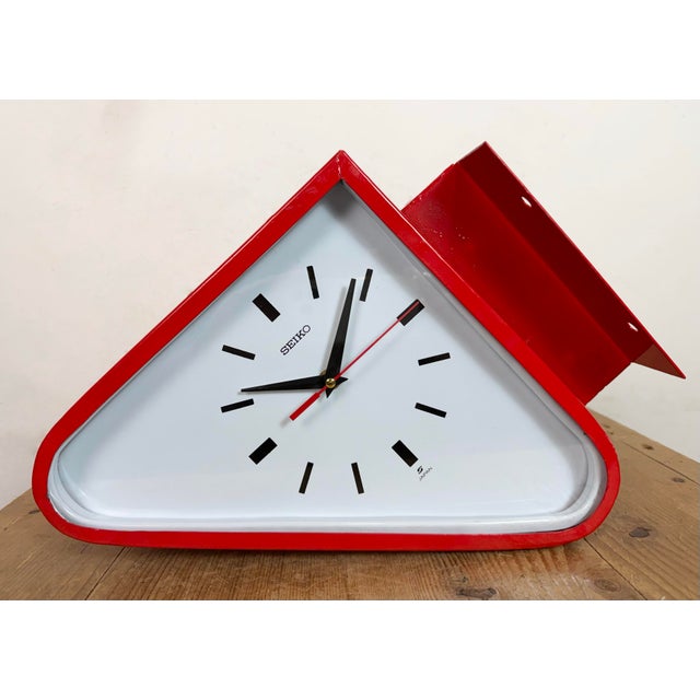 Vintage Red Ships Double-Sided Wall Clock from SEIKO, 1970s For Sale - Image 15 of 18