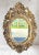 1980s Vintage Large Solid Carved Wood Gold Gilt Oval Hollywood Regency Wall Mirror For Sale - Image 5 of 8