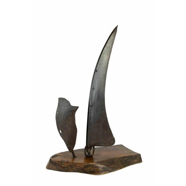 Metal Tatiana Pomus, The Sails Iron Sculpture, Contemporary, Signed, 1974, 74x27 Cm, 1970s, Iron For Sale - Image 7 of 7
