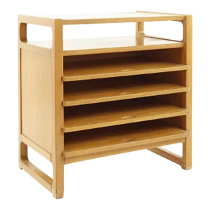 Edward Wormley for Drexel Precedent Mid Century Elm Magazine Library Table