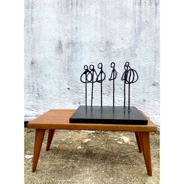 Contemporary Signed Abstract Iron Figural Sculpture "The Gathering" by Acs For Sale - Image 4 of 12