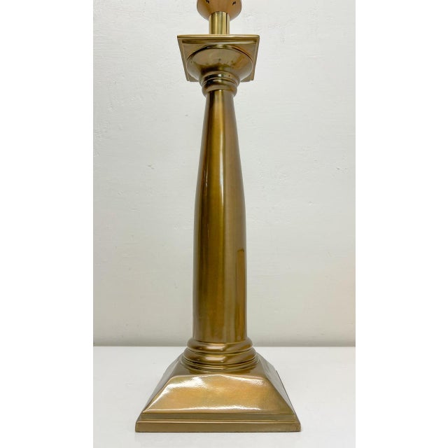 Heavy Brass Table Lamp by Kullmann, 1970 For Sale - Image 6 of 13