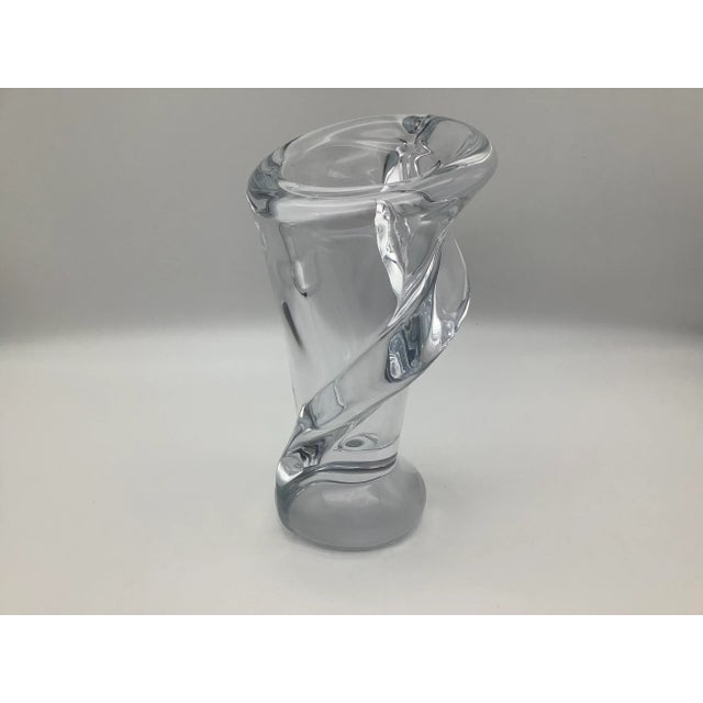 Mid 20th Century Vintage Mid 20th Century French Crystal Vase For Sale - Image 5 of 13