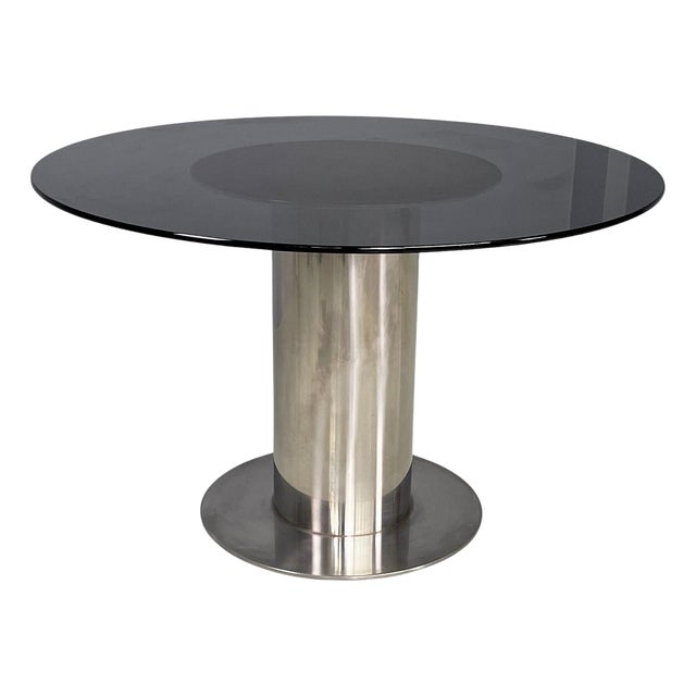 Italian Modern Round Dining Table Cidonio attributed to Antonia Astori for Cidue, 1970s For Sale