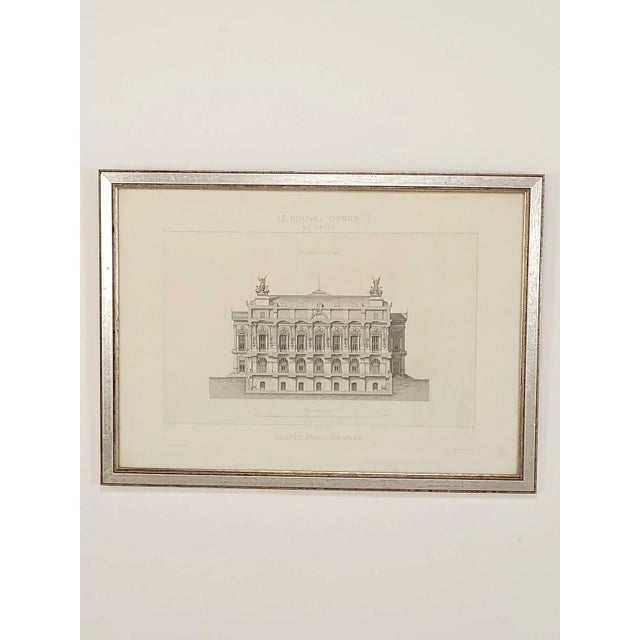 Gray View of the Paris Opera House, France, 19th Century For Sale - Image 8 of 8