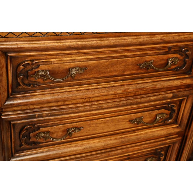 French Louis XV Style 106" Long Marble Top Walnut Sideboard For Sale - Image 14 of 18