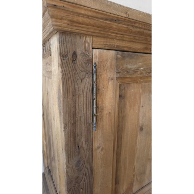 Antique Rustic European Distressed Wood Cabinet For Sale - Image 12 of 13