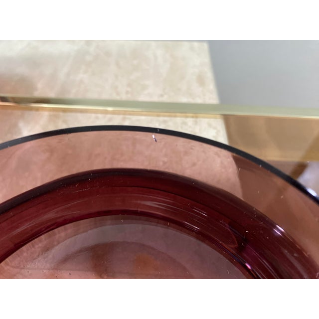 Mid-Century Modern Amethyst Glass Lidded Powder Dish For Sale - Image 6 of 8