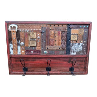 "Western Inspired Hat & Coat Rack" ~Angela Camarillo, the Rustic Frame Captures the Beauty and Spirit of the West. For Sale