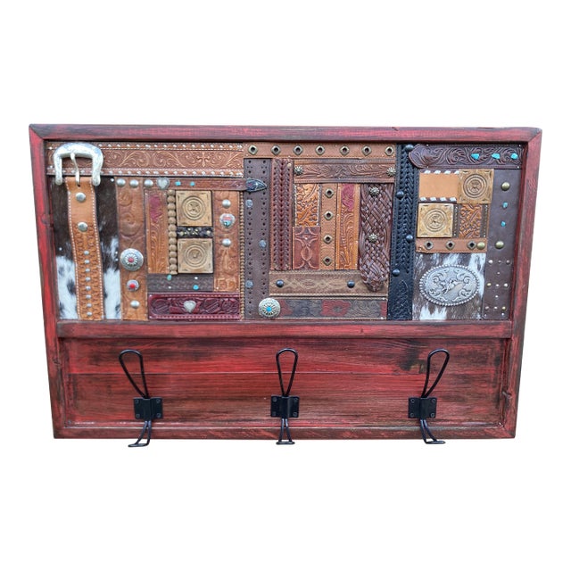 "Western Inspired Hat & Coat Rack" ~Angela Camarillo, the Rustic Frame Captures the Beauty and Spirit of the West. For Sale