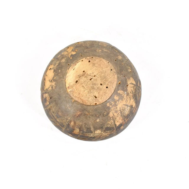 Mid 20th Century African Engraved Wood Bowl For Sale In Denver - Image 6 of 9