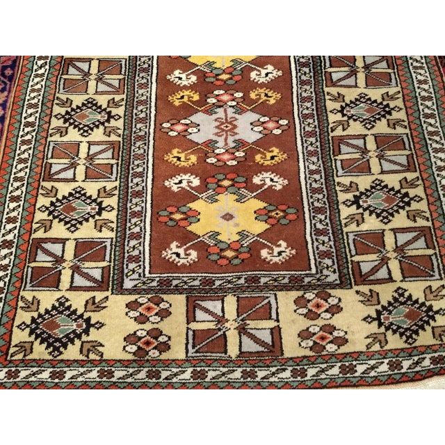 Vintage Turkish Tribal Prayer Rug - 3‚Äô9‚Äù X 6‚Äô3‚Äù For Sale - Image 11 of 13