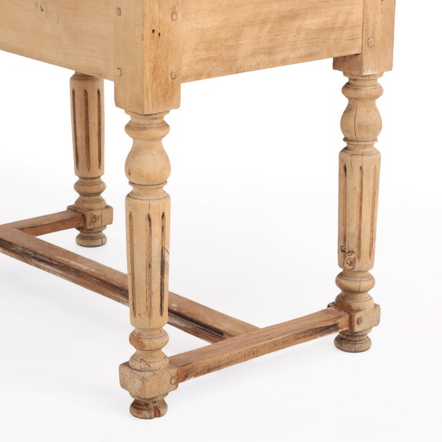 Wood A French Beech Marble Top Table, C. 1890. For Sale - Image 7 of 7