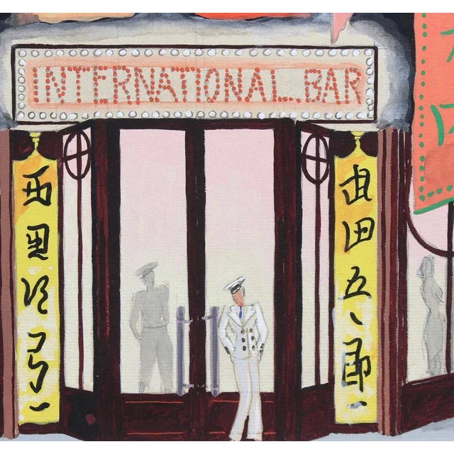 French School Artist, International Bar, 20th Century, Mixed Media For Sale - Image 10 of 13