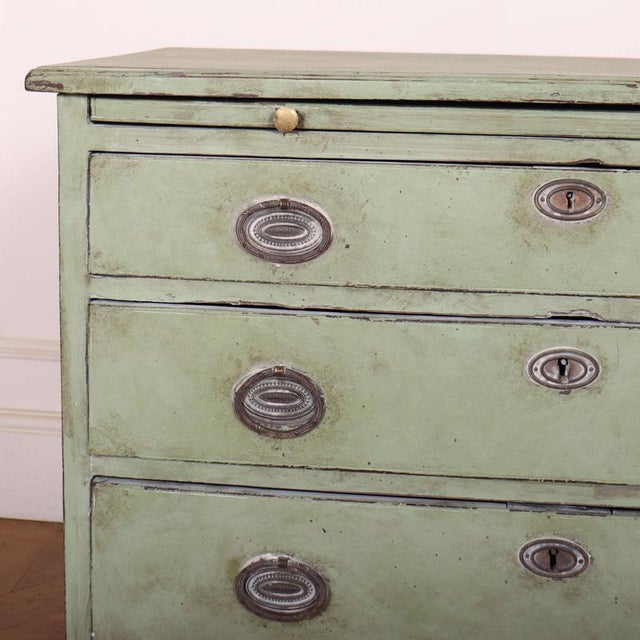 Small late 18th C painted 4 drawer chest of drawers with brushing slide. 1780 Dimensions:W: 75cm (29.5")H: 75cm (29.5")D:...