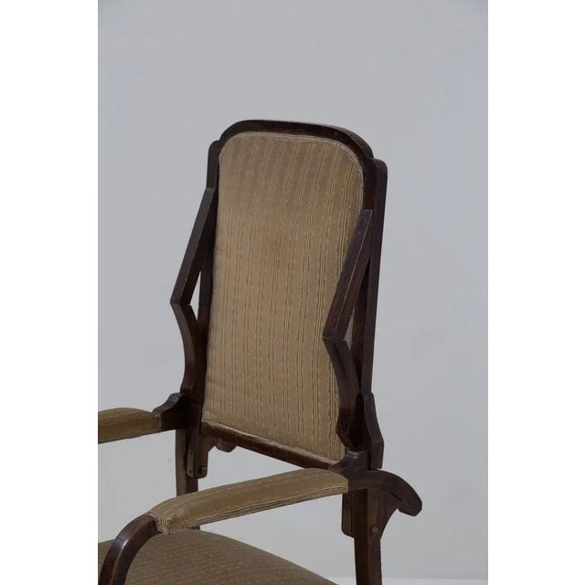 Art Nouveau Italian Armchair in Original Fabric, 1900s For Sale - Image 11 of 12
