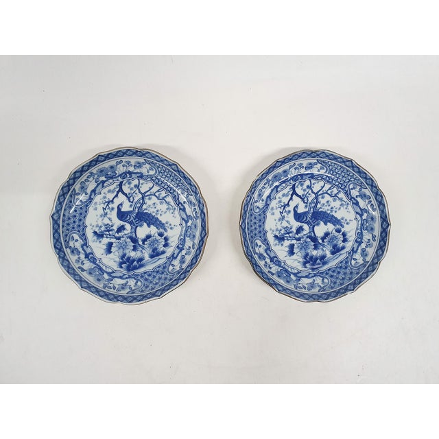 Porcelain Plates with Peacocks by Andrea for Sadek, Japan, 1970s, Set of 2 For Sale - Image 9 of 9