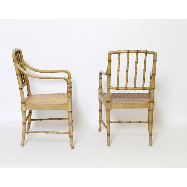 Late 20th Century Organic Bamboo McGuire Armchairs - Set of 4 For Sale In San Francisco - Image 6 of 13
