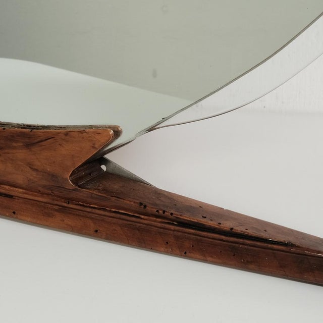 Brown Vintage Mirror, Italy, 1960s For Sale - Image 8 of 14