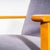 Wood Mid-Century Grey Upholstered Armchair, 1950s For Sale - Image 7 of 11