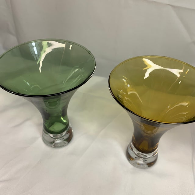 Glass Set of 4 Vintage Bo Borgstrom Swedish Martini Glasses For Sale - Image 7 of 8