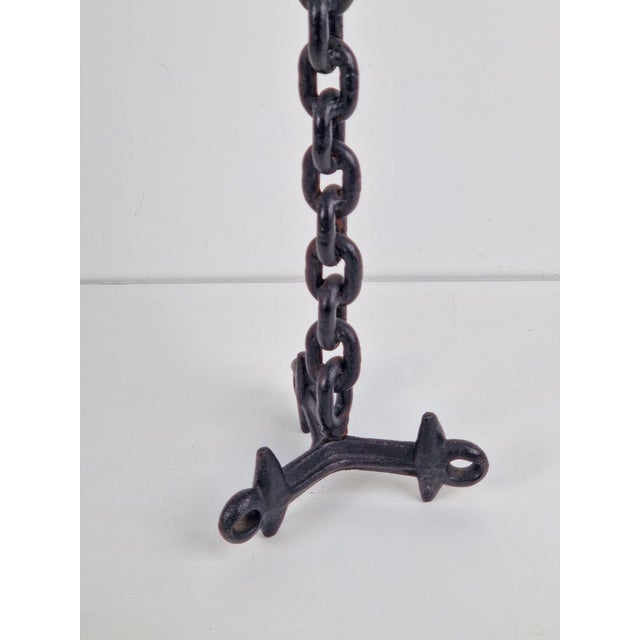 1960s Brutalist Chain Floor Candleholder from Franz West, France, 1960s For Sale - Image 5 of 7
