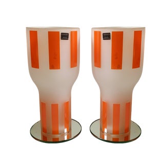 Glass Vases by James Irvine, 1990s, Set of 2 For Sale