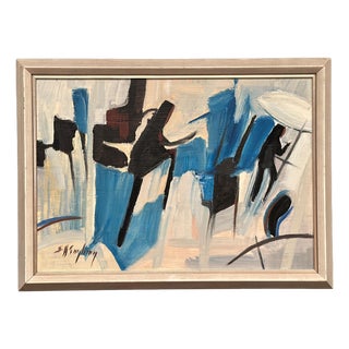 Sven H. Engberg, Abstract Composition, 1950s, Oil on Panel, Framed For Sale
