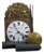 Antique French Morbier Comtoise Movement Clock Face Weights & Pendulum For Sale