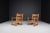 French Provincial Oak and Rush Armchairs, France, 1940s, Set of 2 For Sale - Image 3 of 10