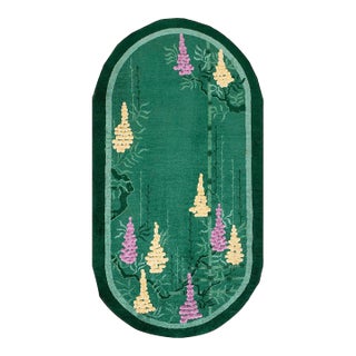 1920s Oval Chinese Art Deco Carpet For Sale
