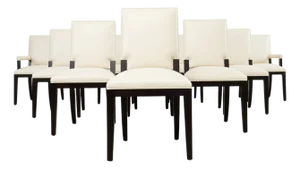 Set of Ten Kreiss Vegan Leather Sutton Dining Chairs