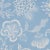 Schumacher x Celerie Kemble Hothouse Flowers Silhouette Wallpaper in Bliss Blue For Sale