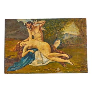 E. Luppi, Jupiter and Antiope, 2000s, Oil on Panel For Sale