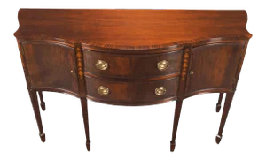 Contemporary Federal Style Serpentine Inlaid Sideboard