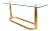 Mid Century Modern Console Table Entry Sofa Metal Brass Glass Vintage Floating For Sale